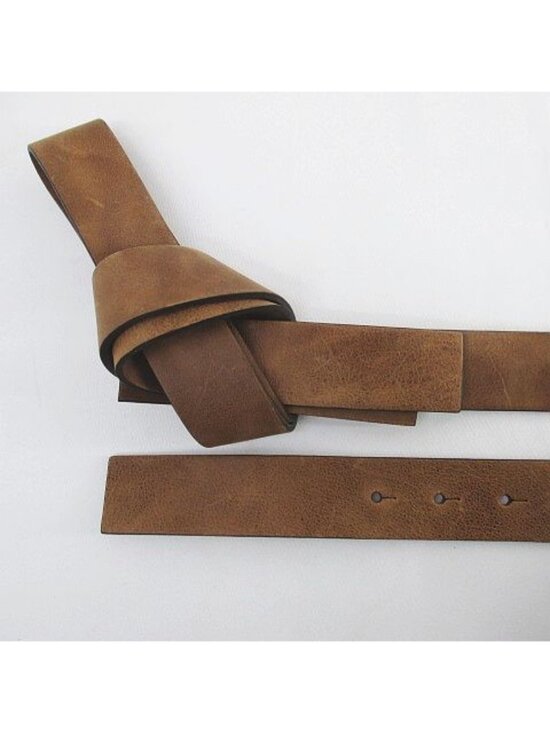 Brunello Cucinelli Leather Belt Knot S Brown